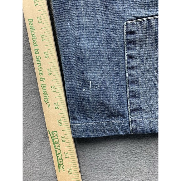 Vtg Pelle Pelle Mens Denim Jeans Punk Studded Pockets Patched Grunge Size 40X30 - Picture 6 of 16